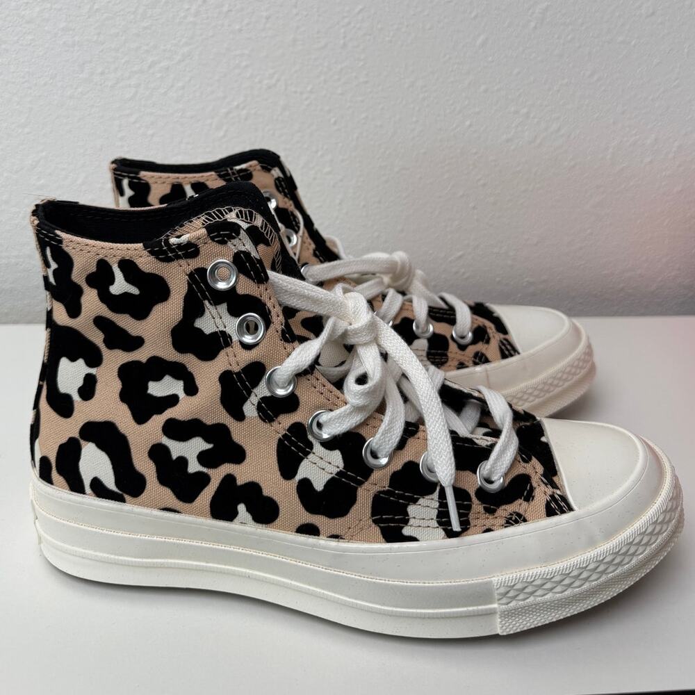 NIB Converse Chuck 70 Hi Leopard Print High Top Sneakers Women's US 7.5
